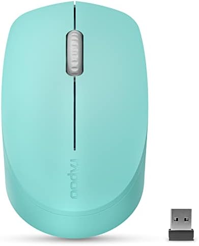 Безжична мишка Rapoo Bluetooth 2.4 G, 2 канала Bluetooth с 1 USB приемник, Тиха мишка, Свързване на до 3 устройства,