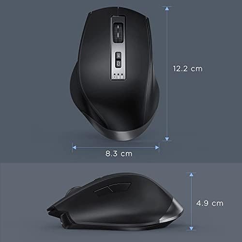 Безжична мишка с Bluetooth, с Ергономичен дизайн за дясна ръка, Акумулаторна Компютърна мишка USB-C, Трехрежимная