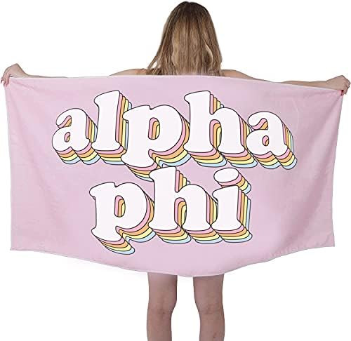Жена Плажна кърпа AP от магазина женски клуб - Женски кърпи Alpha Фи в Ретро стил, за плаж, баня и басейна - Модерни,