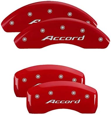 Капачки на челюстите MGP 20207SACCRD С червено Прахово покритие са Подходящи за 2013-2017 Honda Accord Hybrid/LX