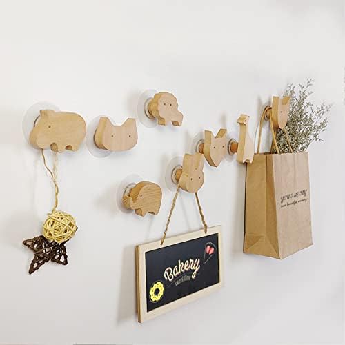Дървени Стенни Куки за дрехи, 3 опаковки Творчески Дървени Стенни Куки със собствени животни, Реколта Закачалки