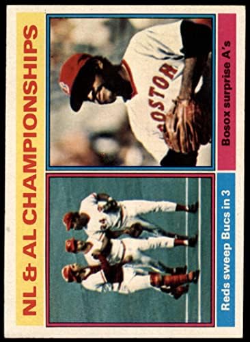 1976 Топпс 461 NL & AL Championships Луис Тиант Синсинати/Бостън Редс/ Ред Сокс (Бейзболна картичка) EX/ Mount