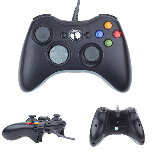 (Черно), USB-тел геймпад контролер за Xbox 360 на MICROSOFT и Slim PC на Windows