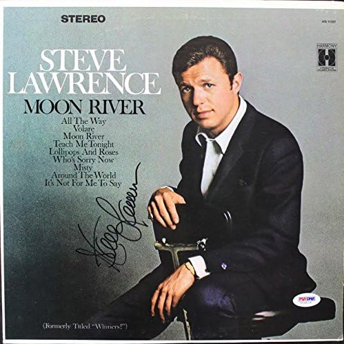 Стив Лорънс Moon River Подписа на Обложката на албума на винил PSA/DNA V16016