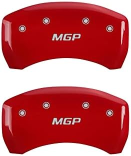 Капачки на челюстите MGP 38026SMGPRD MGP с Червено Прахово покритие, Сребристи знаци, Набор от 4