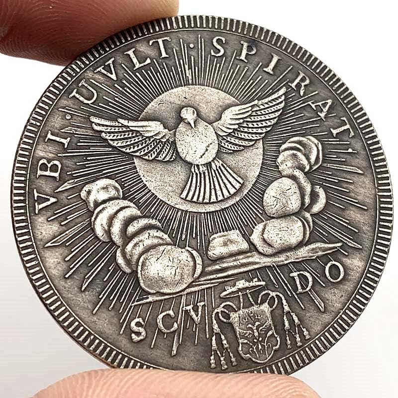 Блуждающая монети Старинни медни стара сребърна слънчева монета щампована медна монета сребърна монета Ремесленная