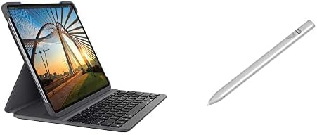 Калъф-клавиатура Logitech Slim Folio Pro с подсветка Bluetooth за iPad Pro 11 инча (1-во, 2-ро, 3-то, 4-то поколение - 2018, 2020, 2021, 2022) - Графит на молив Цифров Молив Бързо зареждане чрез USB-C