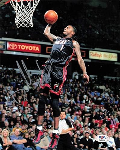 ДОРЕЛЛ РАЙТ подписа снимка 8x10 PSA / DNA Miami Heat С автограф - Снимки на NBA с автограф
