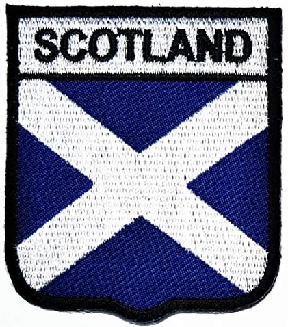 Nipitshop Ивици Флаг на Страната Шотландия, на Бродирани Националната Нашивка с Емблемата, Чанта за Дрехи, Тениски,