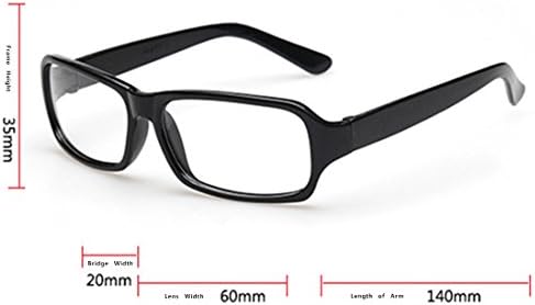 Очила в Рамки с Правоъгълна форма в ретро стил FancyG® в класически ретро стил с прозрачни Лещи, Комплект от 3 теми,