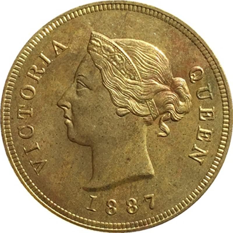 1887 Кипър монети от месинг Старинни занаяти Колекция на Чуждестранни Възпоменателни монети