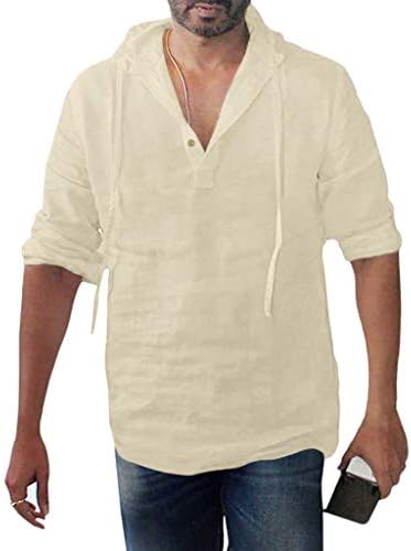 Мъжки ежедневни завързана зимно-есенна топ, реколта блуза, тениска с ръкав, къс бельо мъжки блуза, мъжки ризи