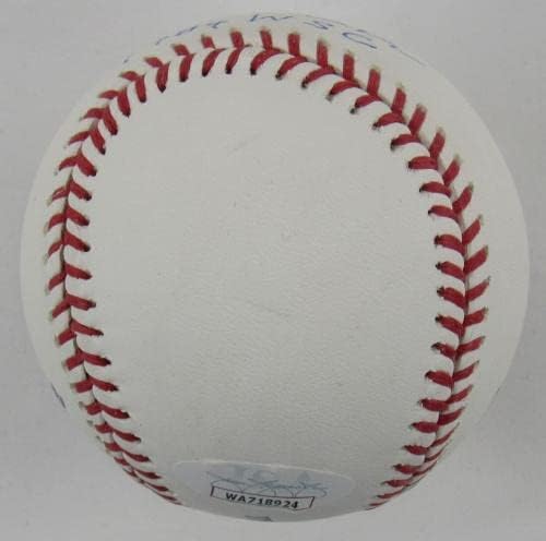 Лу Уитакър Подписа Автограф Rawlings Baseball w / Свидетел Insc JSA - Бейзболни топки с Автографи