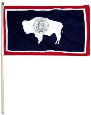 Магазин за знамена на САЩ Флаг Уайоминг, 12, 18 инча