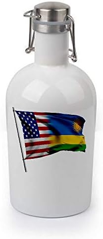 ExpressItBest 64oz Growler - Флаг на Руанда (Rwandian) - Изобилие от възможности