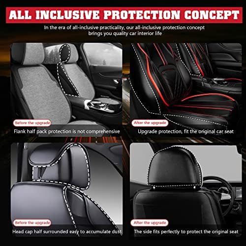 ASLONG 5ШТ 2025 Седалка за предните и задните седалките Аксесоари за интериора на автомобил с водоустойчива кожа
