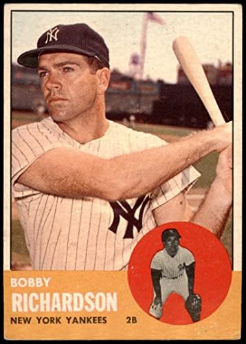 1963 Topps 420 Боби Ричардсън Ню Йорк Янкис (Бейзболна картичка) VG Янкис