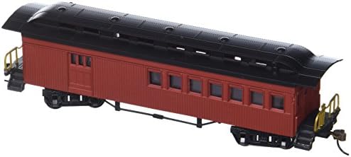 Пътнически вагони Bachmann Industries 1860-1880 - Робот - Боядисани в червен цвят, без надписи (мащаб HO)