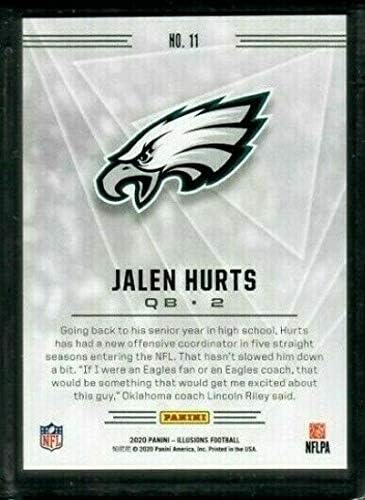 2020 Панини Illusions 11 Jalen Hurts RC - Philadelphia Eagles (Карта RC - Начинаещ) Футболна карта NFL NM-MT