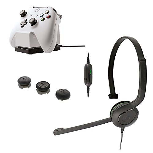 Поставка за зареждане PowerA S, безжичен контролер Аналогов Caps и комплект слушалки за чат - Xbox One