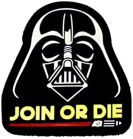 Дарт Присъединете се или умри Светещи в Тъмното The Dark Side Vader PVC Кръпка за Морала на 2,5 x 2.5