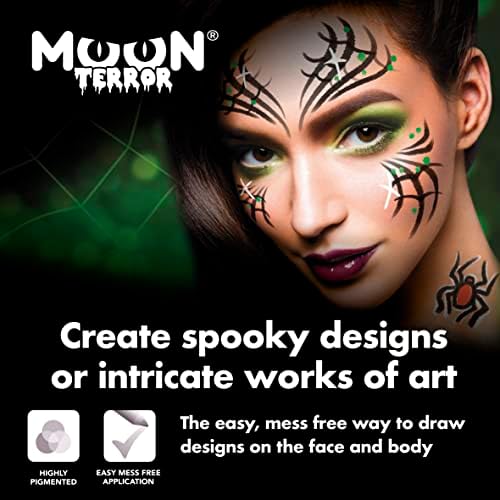 Молив за рисуване на лице и тяло на Хелоуин от Луната Terror, SFX Make up - Комплект от 6 теми за грим със специални