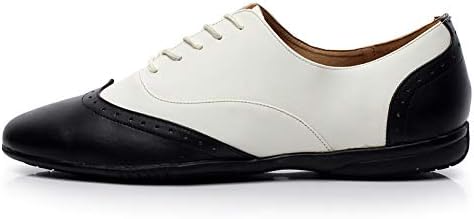 Мъжки обувки за Стандартни латиноамерикански/джаз танци HROYL Кожени дантела за Балните танци W-701