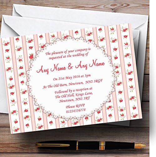 Пощенска Картичка На Зоологическата Градина В Розово Червени Рози Носи Луксозно Ивица На Персонални Покани За Сватба
