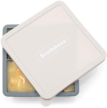 Brothboxx 1 Чаша кубчета обем 250 мл - Много голяма силиконова капацитет за замразяване с капак - За приготвяне