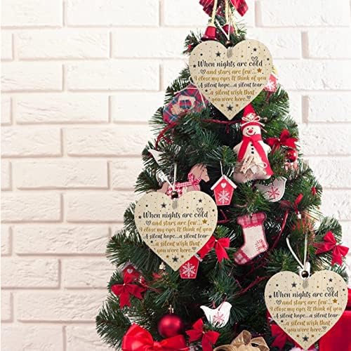 Дървена Табела, Подвесное Коледна Украса, Коледни Дървена Декорация във формата на Сърце 10 *10 см/3,9 *3,9 инча,