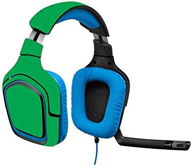 Корица MightySkins, съвместима с гейминг слушалки Logitech G430 - Однотонно-зелено | Защитно, здрава и уникална