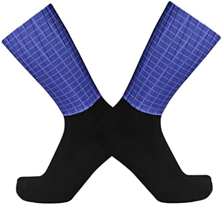 Чорапи за колоездене LIUZH с решетка, Нескользящие Силиконови Мъжки, Дамски Спортни Чорапи, Готини Дишащи Летни