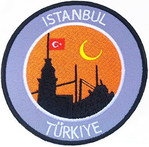 Истанбул Турция Бродирана Ютия на Нашивке / 3,5-Инчов Бродирана Икона Турска Апликация