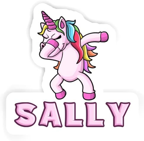12 Стикери Sally Unicorn (2 елемента 5,5 инча, 4шт 2,50 инча, 6шт 1,8 инча)